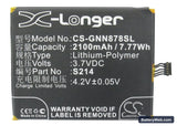 GIONEE GN878 Replacement Battery, 3.7V, 2100mAh, Li-Polymer 5
