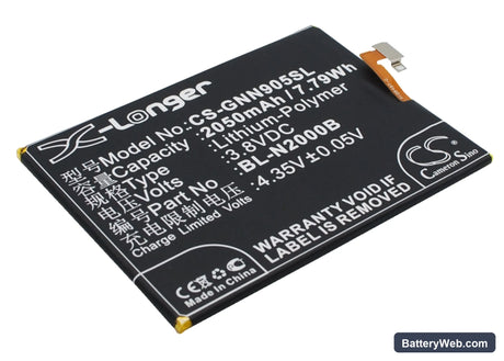 Fly IQ4516 Replacement Battery, 3.8V, 2050mAh, Li-Polymer 2