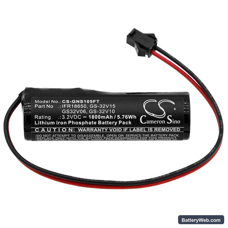Gama Sonic GS-5 Replacement Battery, 3.2V, 1800mAh, LiFePO4 3