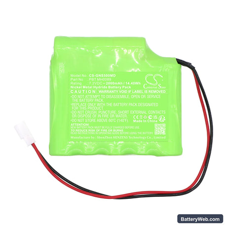 Globus Genesy 300 Replacement Battery, 7.2V, 2000mAh, Ni-MH 3