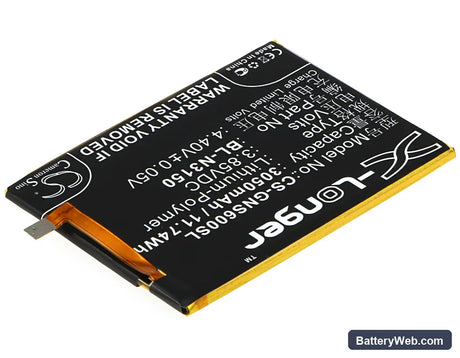 GIONEE Elife S6 Replacement Battery, 3.85V, 3050mAh, Li-Polymer 2