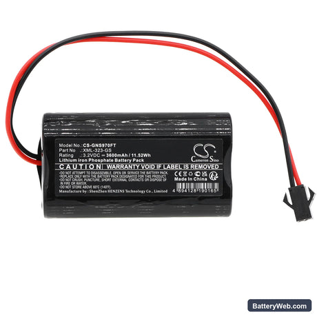 Gama Sonic GS-97F-GE Replacement Battery, 3.2V, 3600mAh, LiFePO4 3