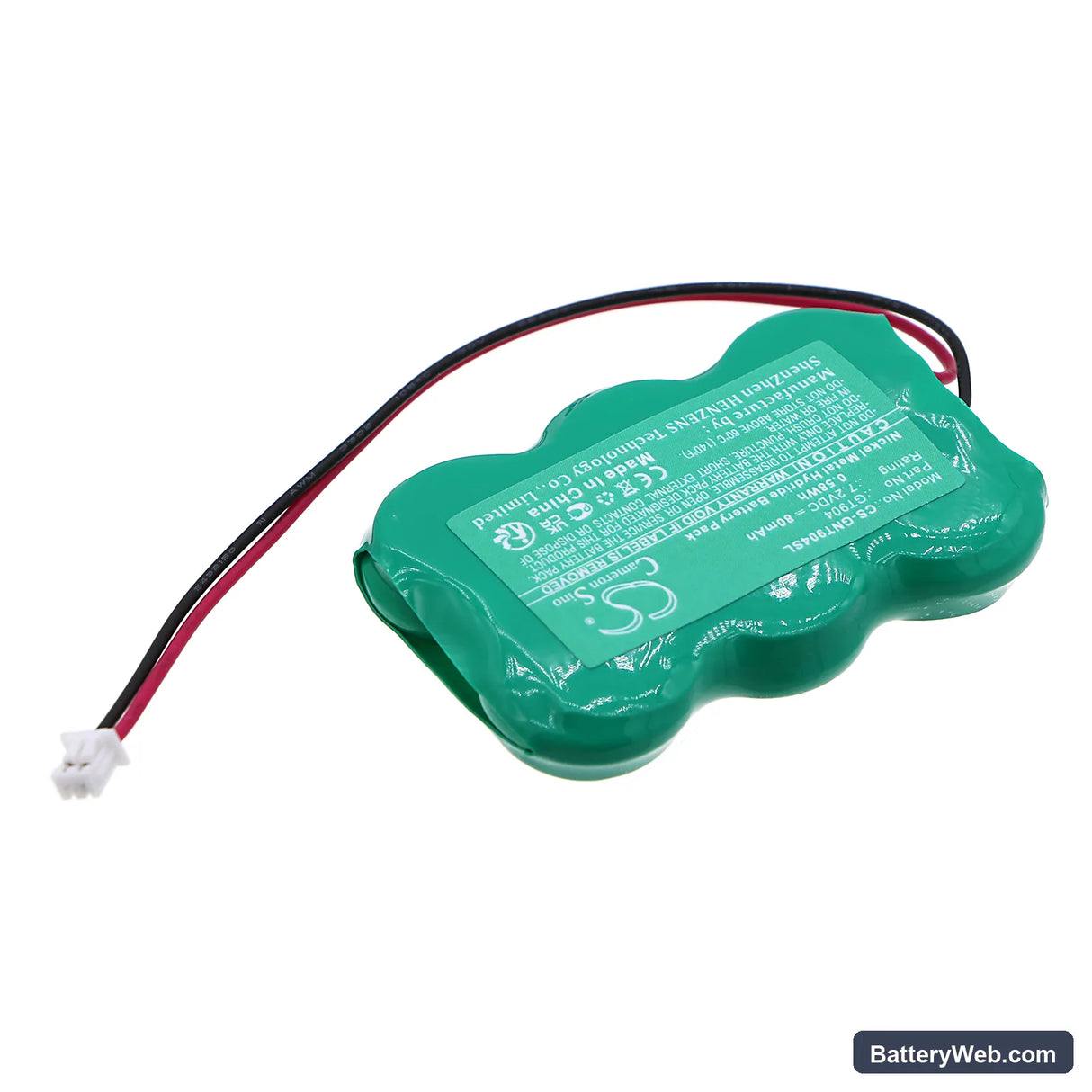 Getronic GT Auto Alarm Car Siren Replacement Battery, 7.2V, 80mAh, Ni-MH 2