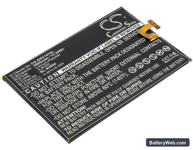 BLU Energy X LTE E0010UU Replacement Battery, 3.8V, 4000mAh, Li-Polymer 1