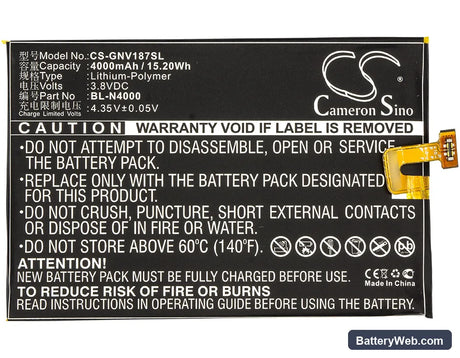 BLU Energy X LTE E0010UU Replacement Battery, 3.8V, 4000mAh, Li-Polymer 5