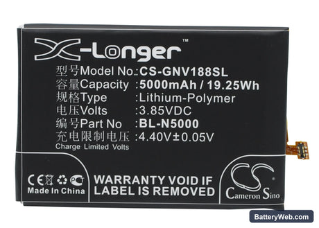 BLU Studio Energy Replacement Battery, 3.85V, 5000mAh, Li-Polymer 1