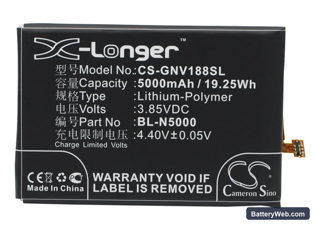 BLU Studio Energy Replacement Battery, 3.85V, 5000mAh, Li-Polymer 1