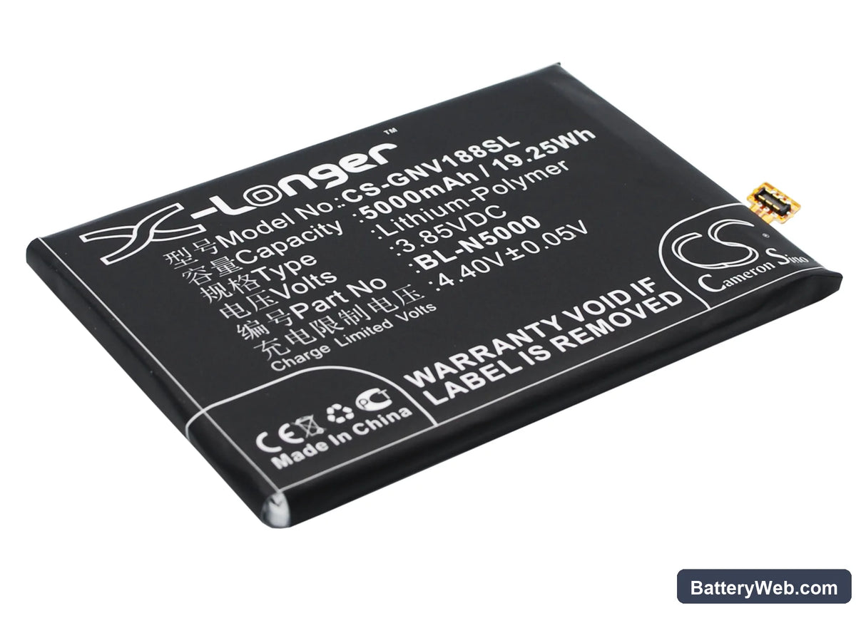 BLU Studio Energy Replacement Battery, 3.85V, 5000mAh, Li-Polymer 3