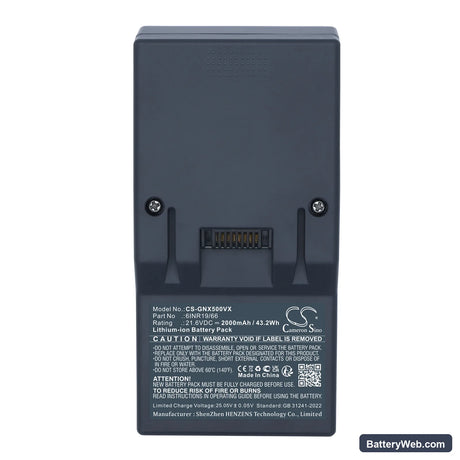 Genius Invictus X3 Replacement Battery, 21.6V, 2000mAh, Li-ion 5