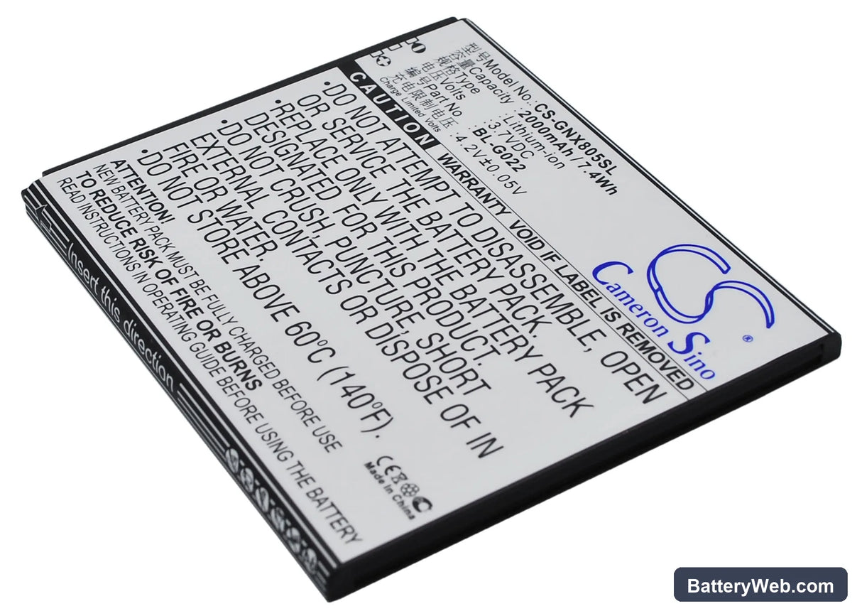 GIONEE X805 Replacement Battery, 3.7V, 2000mAh, Li-ion 2