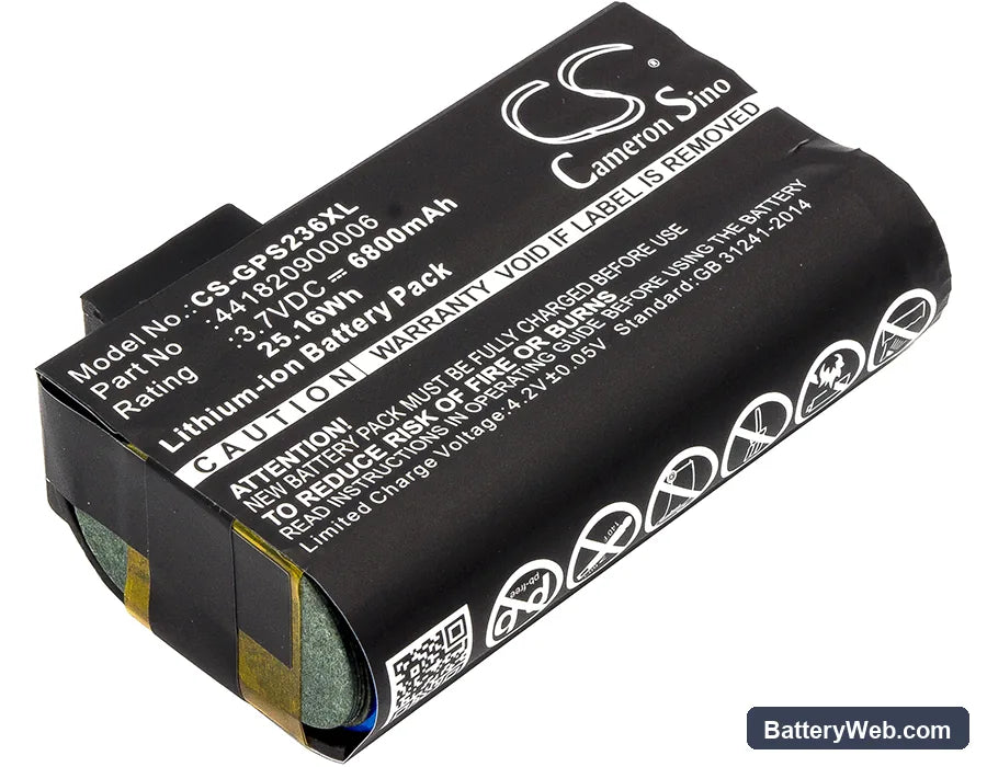 Getac PS236 Replacement Battery, 3.7V, 6800mAh, Li-ion 1