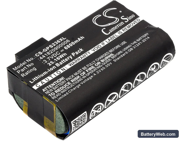Getac PS236 Replacement Battery, 3.7V, 6800mAh, Li-ion 1