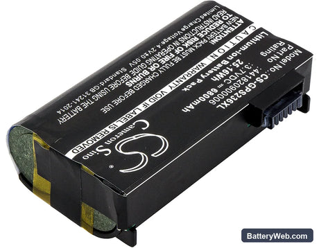 Getac PS236 Replacement Battery, 3.7V, 6800mAh, Li-ion 2