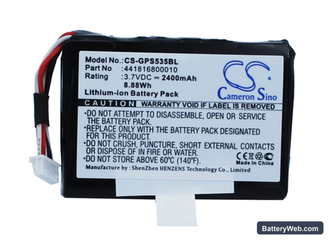 Getac PS535E Replacement Battery, 3.7V, 2400mAh, Li-ion 1