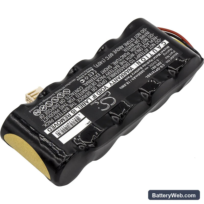 Panametrics PT878 Flowmeter Replacement Battery, 6V, 3000mAh, Ni-MH 2