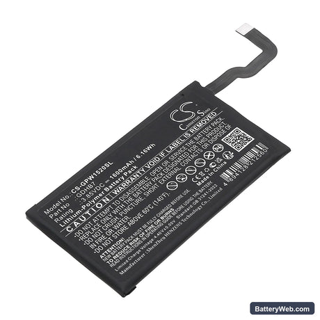 Google GC15S Replacement Battery, 3.85V, 1600mAh, Li-Polymer 1