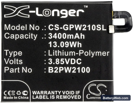 Google Pixel XL Replacement Battery, 3.85V, 3400mAh, Li-Polymer 5