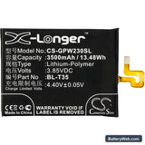 Google Pixel 2 XL 2018 Replacement Battery, 3.85V, 3500mAh, Li-Polymer 3