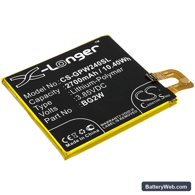 Google Pixel 2B Replacement Battery, 3.85V, 2700mAh, Li-Polymer 1