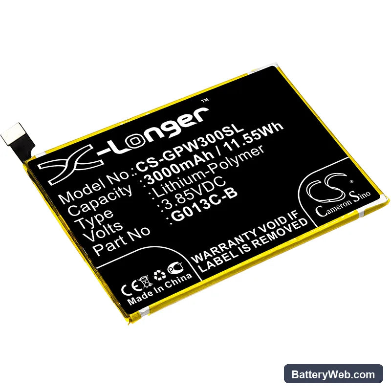 Google Pixel XL 3 Replacement Battery, 3.85V, 3000mAh, Li-Polymer 1