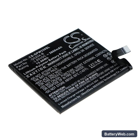 Google Pixel 3A XL Replacement Battery, 3.85V, 3600mAh, Li-Polymer 1