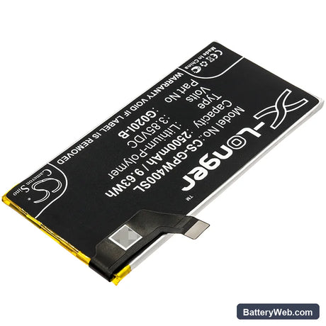 Google Pixel 4 Replacement Battery, 3.85V, 2500mAh, Li-Polymer 2