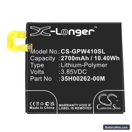 Google Pixel Replacement Battery, 3.85V, 2700mAh, Li-Polymer 3