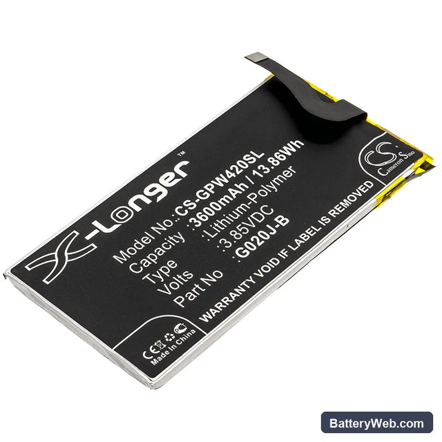 Google Pixel 4 XL Replacement Battery, 3.85V, 3600mAh, Li-Polymer 1