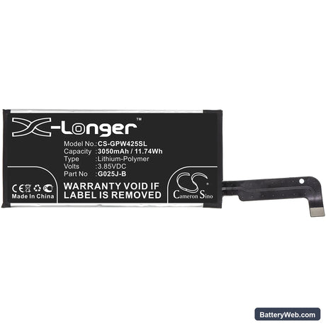 Google Pixel 4A Replacement Battery, 3.85V, 3050mAh, Li-Polymer 3
