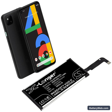 Google Pixel 4A Replacement Battery, 3.85V, 3050mAh, Li-Polymer 5