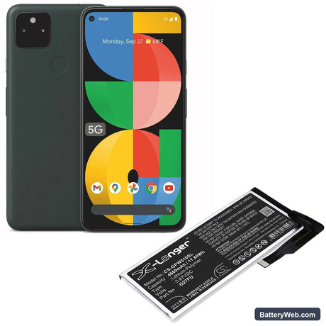 Google Pixel 5A Replacement Battery, 3.87V, 4600mAh, Li-Polymer 5