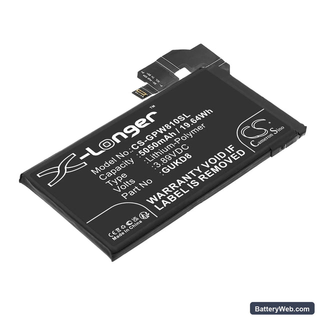 Google Pixel 8 Pro 5G Replacement Battery, 3.89V, 5050mAh, Li-Polymer 1