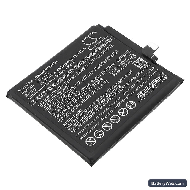 Google GEC77 Replacement Battery, 3.9V, 4550mAh, Li-Polymer 1