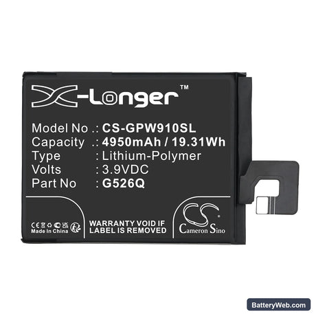 Google G3Y12 Replacement Battery, 3.9V, 4950mAh, Li-Polymer 3