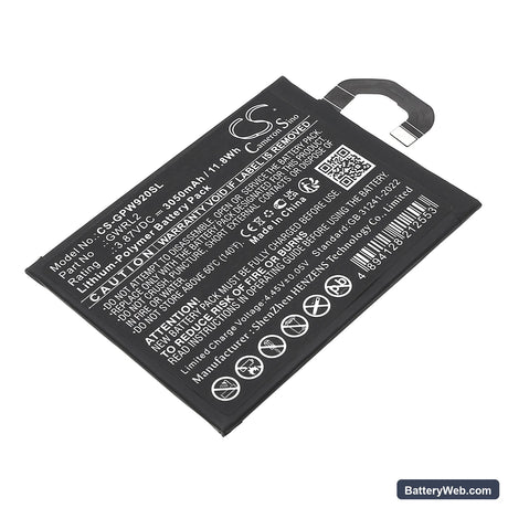 Google GC15S Replacement Battery, 3.87V, 3050mAh, Li-Polymer 1