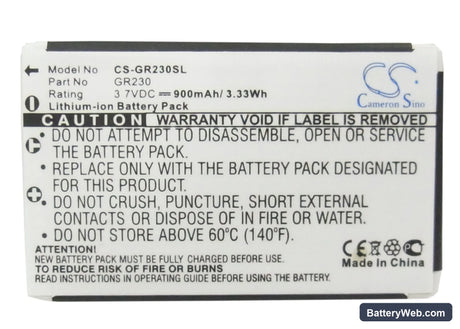 Holux GR-230 GPS Receiver Replacement Battery, 3.7V, 900mAh, Li-ion 5