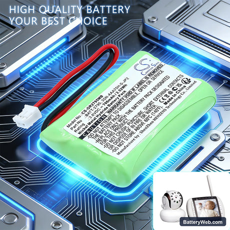 Motorola MBP33 Replacement Battery, 3.6V, 700mAh, Ni-MH 6