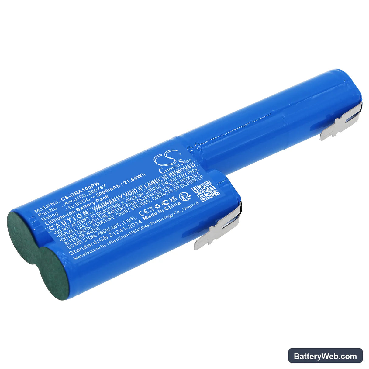 Wolf AGS Replacement Battery, 10.8V, 2000mAh, Li-ion 1