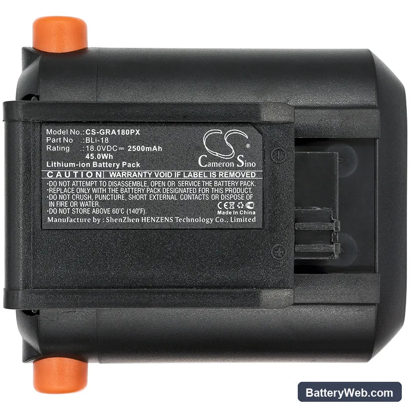 Gardena Accu Hedge Trimmer EasyCut Li-18/50 Replacement Battery, 18V, 2500mAh, Li-ion 3