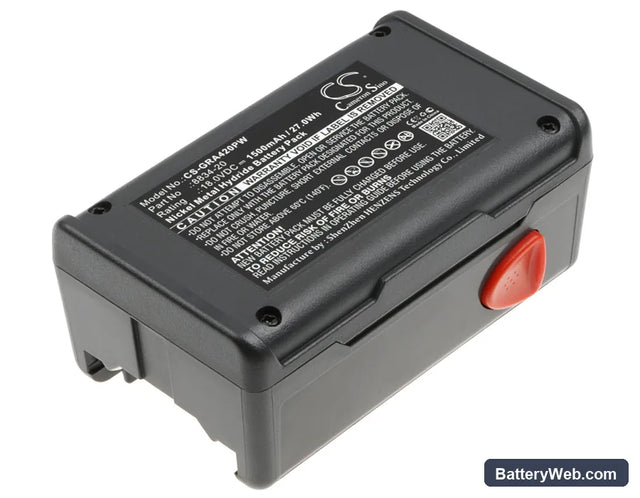 Gardena Turbotrimmer SmallCut 300 Accu Replacement Battery, 18V, 1500mAh, Ni-MH 1