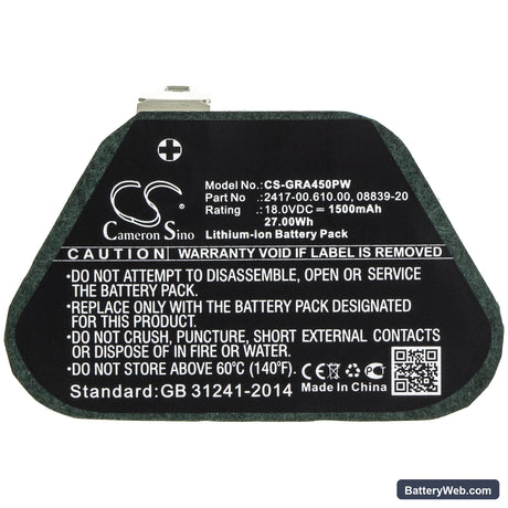 Gardena Accucut 400Li Replacement Battery, 18V, 1500mAh, Li-ion 3