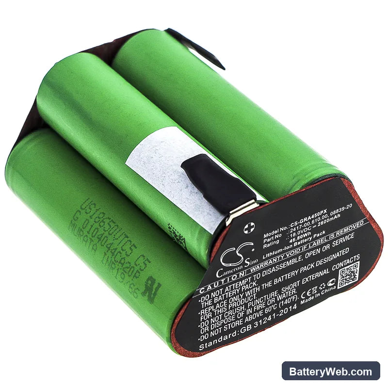 Gardena Accucut 400Li Replacement Battery, 18V, 2600mAh, Li-ion 1