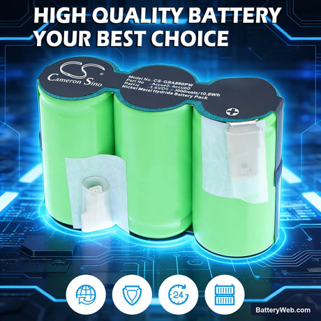 Gardena Rasenkantenschere 8800 Replacement Battery, 3.6V, 3000mAh, Ni-MH 7