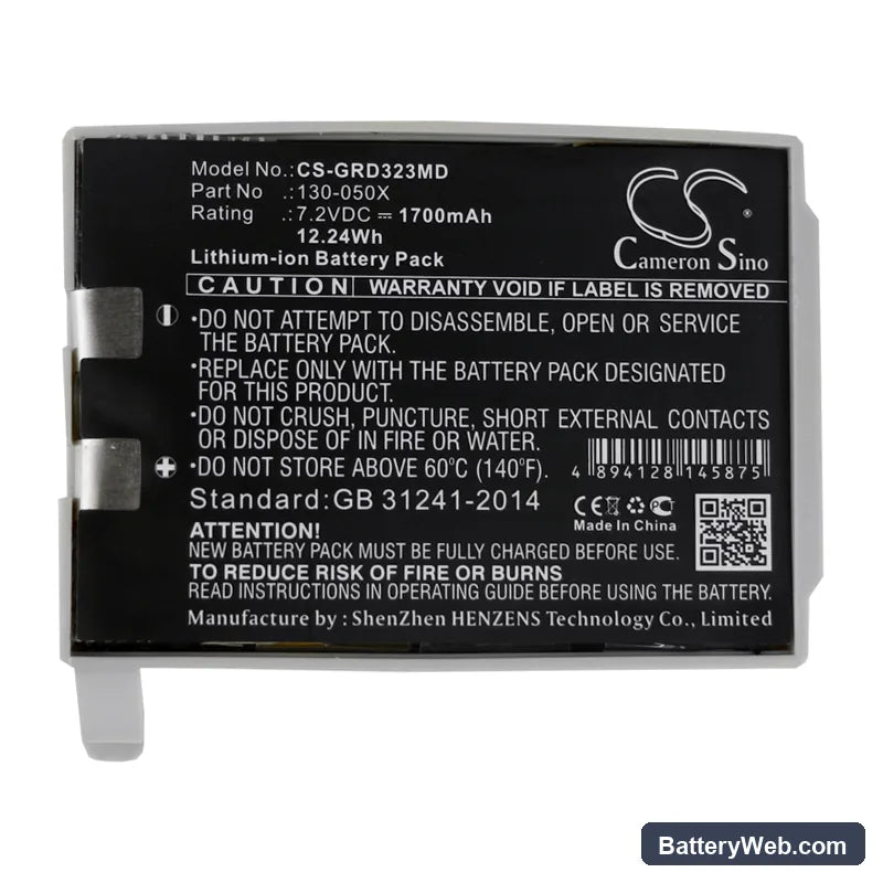 CME BodyGuard 323 Replacement Battery, 7.2V, 1700mAh, Li-ion 3