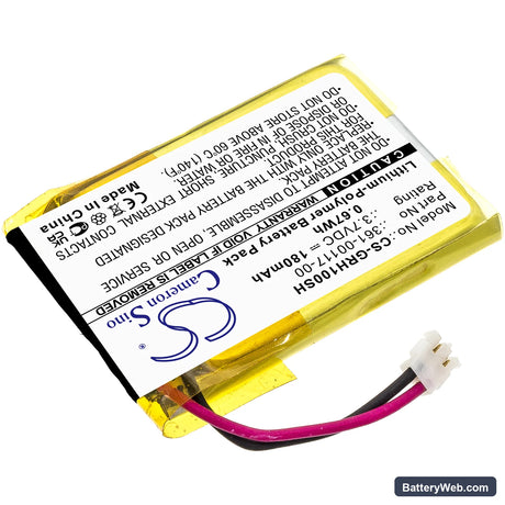 Garmin Approach S10 Replacement Battery, 3.7V, 180mAh, Li-Polymer 2