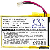 Garmin Approach S10 Replacement Battery, 3.7V, 180mAh, Li-Polymer 3