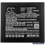 GE Druck IO620 Replacement Battery, 3.7V, 4400mAh, Li-ion 5