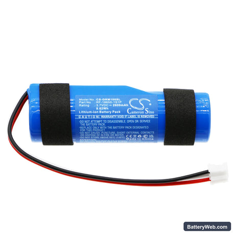 Groove onn Rugged Speaker Replacement Battery, 3.7V, 2600mAh, Li-ion 3
