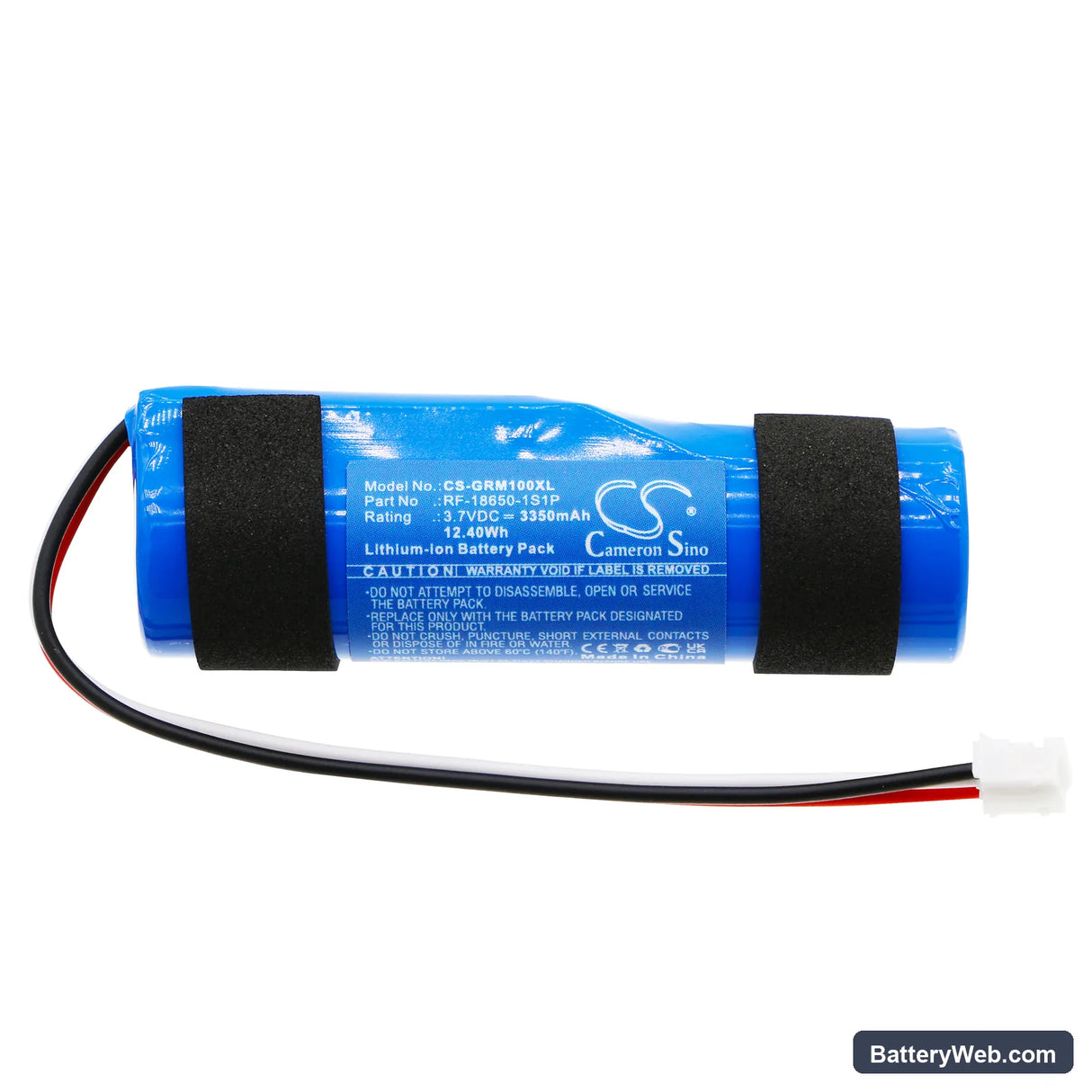 Groove onn Rugged Speaker Replacement Battery, 3.7V, 3350mAh, Li-ion 3