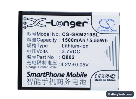Green Orange M2S Replacement Battery, 3.7V, 1500mAh, Li-ion 5